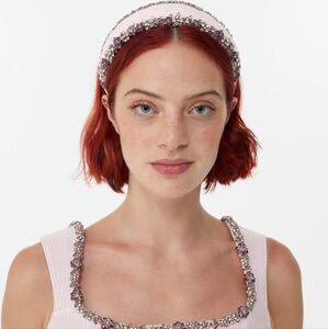 CLIO PEPPIATT Pink Embellished Headband In Logoed Dust Bag